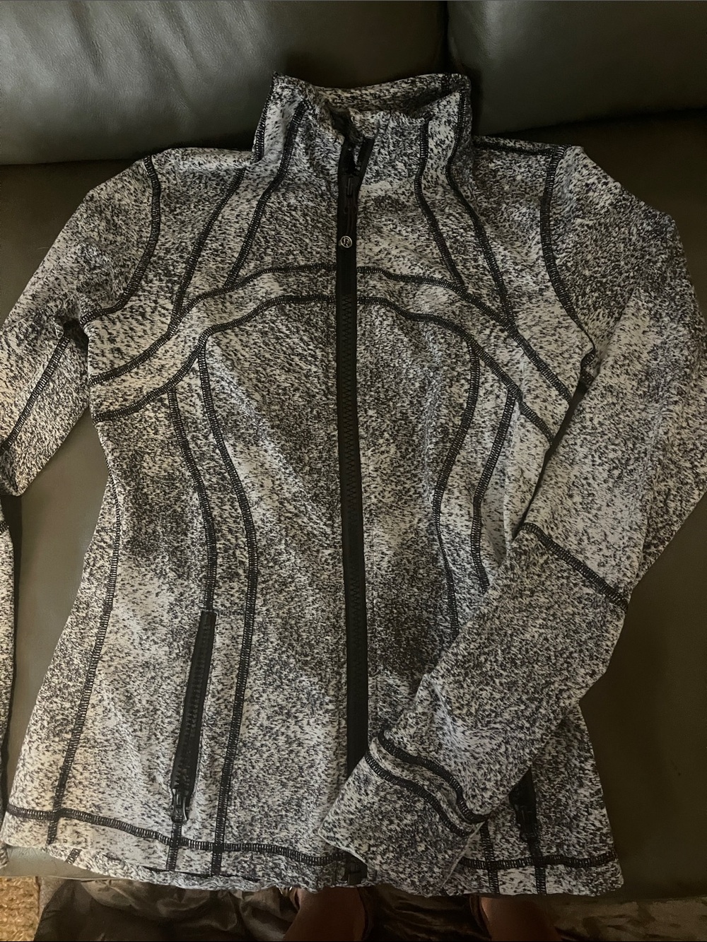 lululemon athletica Black & White Speckle Full-Zip Jacket